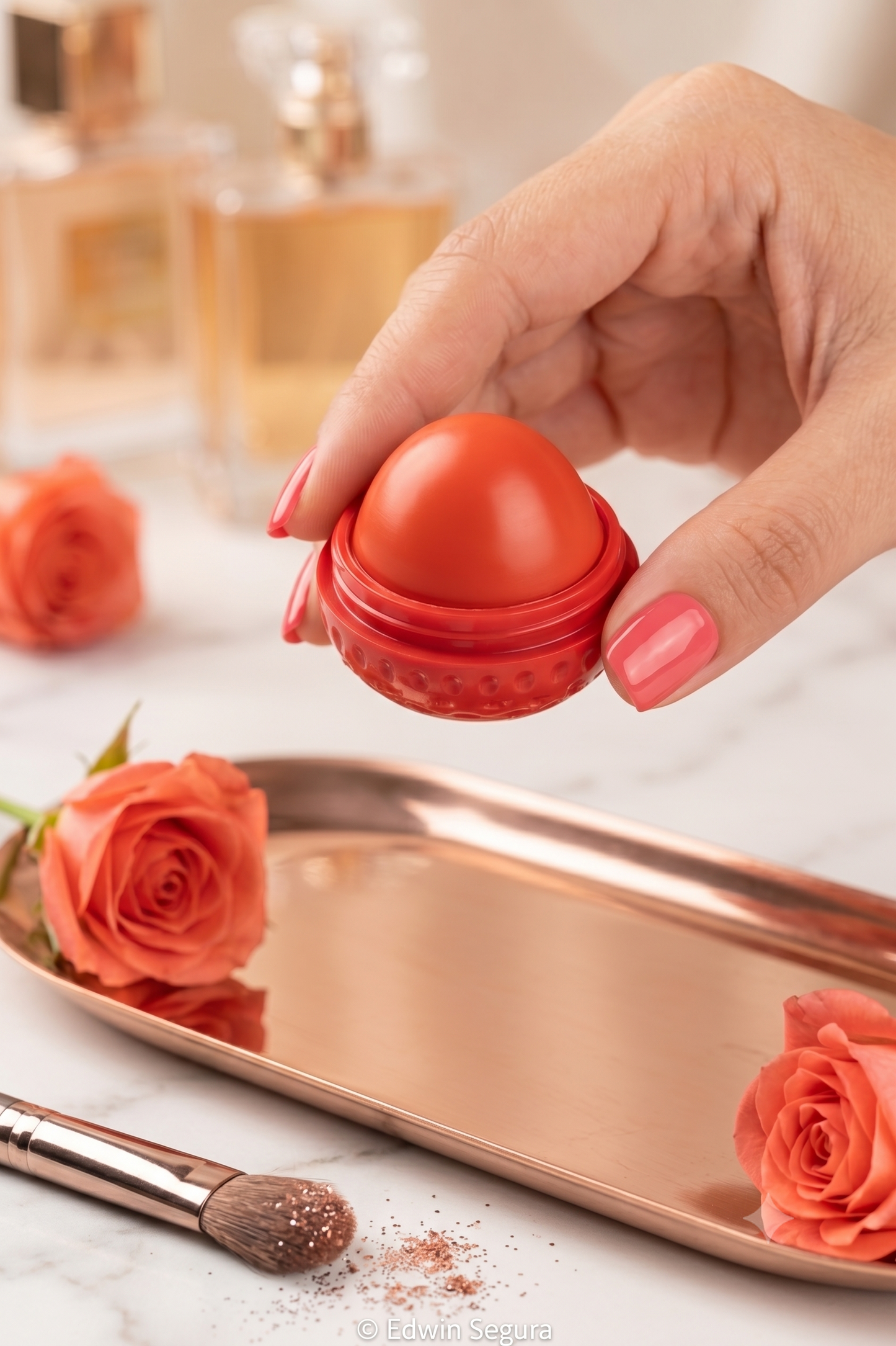 Purpure Lip Balm Fresa aplicado